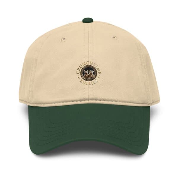 Garment Washed Baseball Cap - Dark Green/Khaki