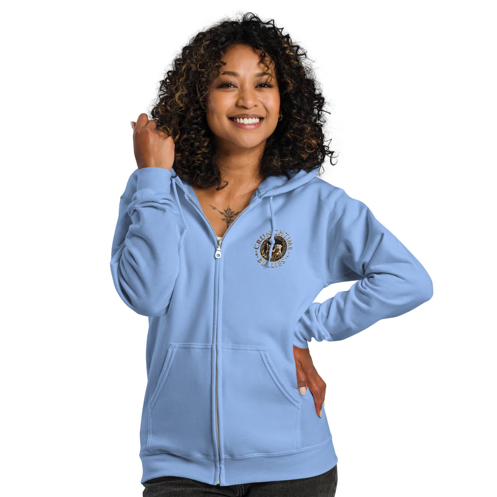 Unisex Heavy Blend Zip Hoodie - Carolina Blue